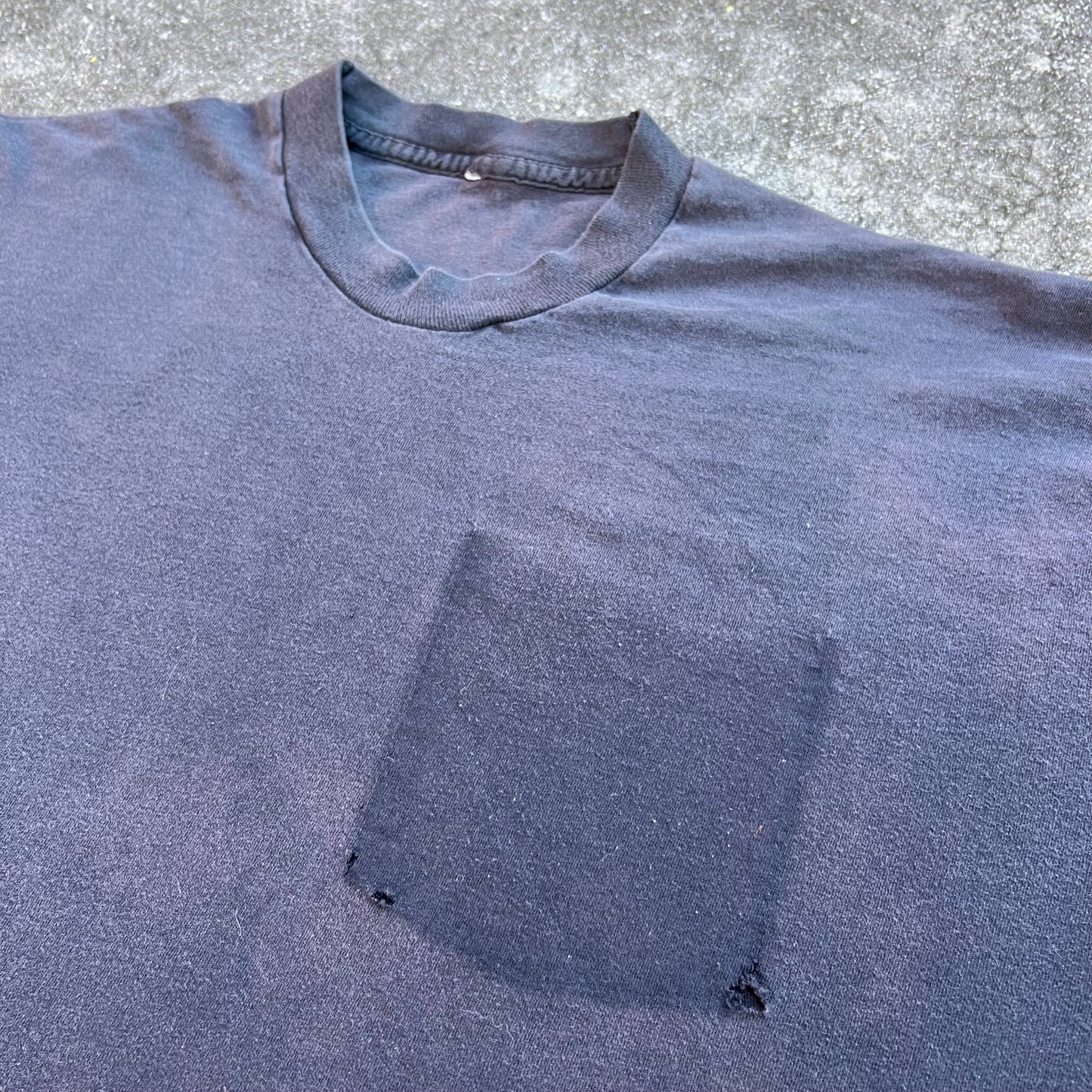 The Perfect Pocketless Faded Black Tee