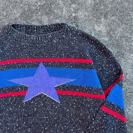 Hand Printed Star Sweater
